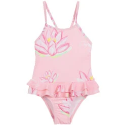 A Dee Girls Pink Water Lily Swimsuit