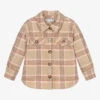 Abel & Lula Girls Beige Check Shacket