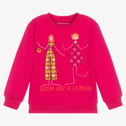 Agatha Ruiz De La Prada Girls Fuchsia Pink Sweatshirt