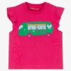 Agatha Ruiz De La Prada Girls Pink Cotton Ice Cream T-Shirt