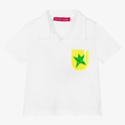 Agatha Ruiz De La Prada Girls White Cotton Polo Shirt