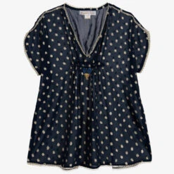 Angel's Face Blue & Gold Beach Top