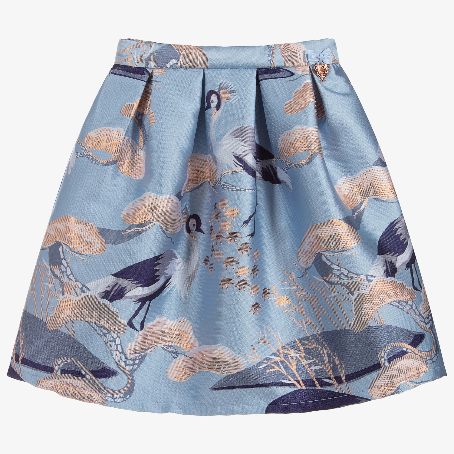 Angel's Face Girls Blue Jacquard Skirt