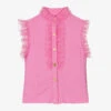 Angel's Face Girls Pink Ruffle Blouse