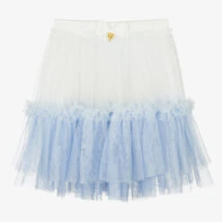 Angel's Face Girls White & Blue Ombré Tutu Skirt