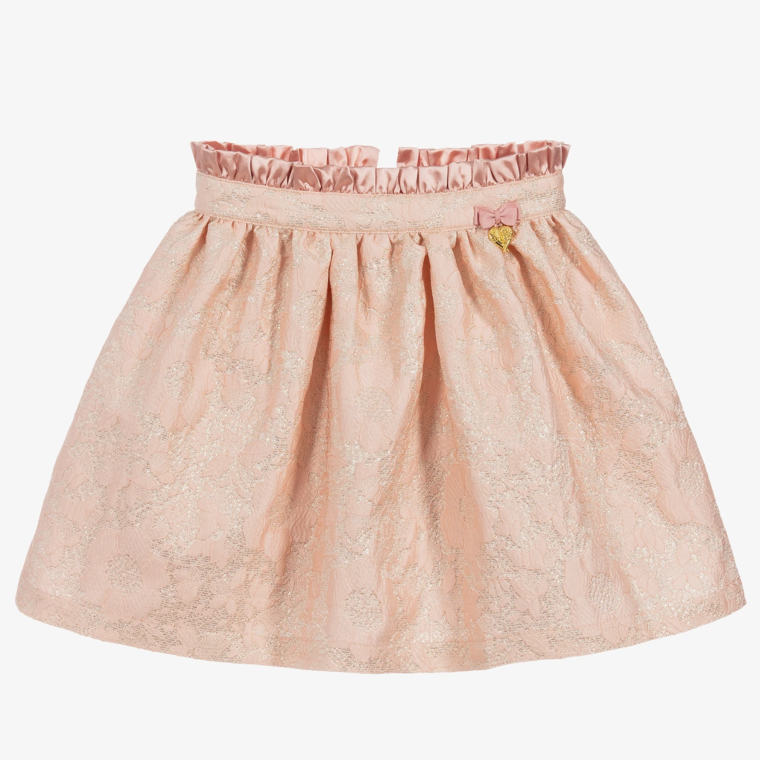 Angel's Face Pink & Gold Jacquard Skirt