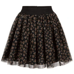 Balloon Chic Black & Beige Tulle Skirt