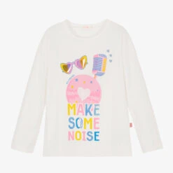Billieblush Girls Ivory Music Cotton Top