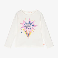 Billieblush Ivory & Pink Star Top