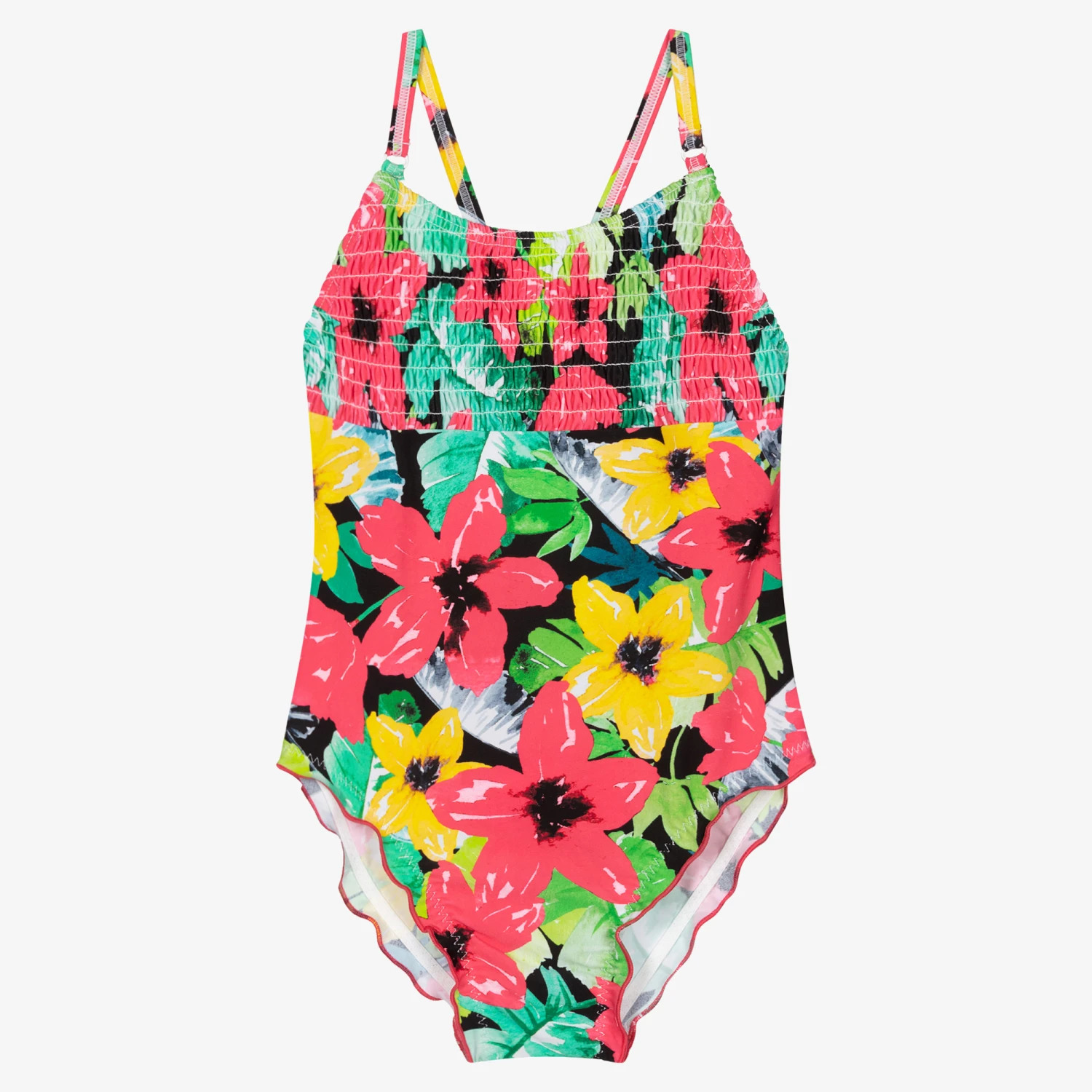 Boboli Girls Tropical Floral Swimsuit
