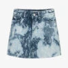 Calvin Klein Jeans Girls Blue Denim Tie-Dye Skirt
