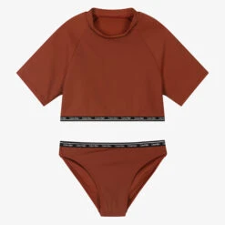 Calvin Klein Girls Brown Logo Tankini
