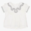 Chloé White Frilled Percale Blouse