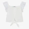 Dr. Kid Girls White Cotton Blouse