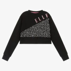 Elle Girls Black Logo Sweatshirt