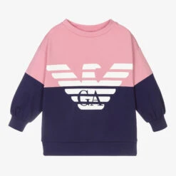 Emporio Armani Pink & Purple Logo Sweatshirt