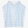 FS Baby Blue & White Stripe Hooded Towel