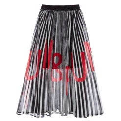 Fun & Fun Black & White Pleated Skirt