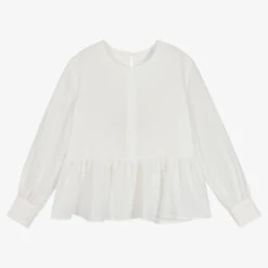 Fun & Fun Chic Girls Ivory Crêpe Blouse