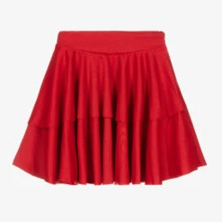 Fun & Fun Girls Red Viscose Jersey Skirt