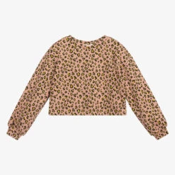 Fun & Fun Chic Pink Leopard Print Cropped Top