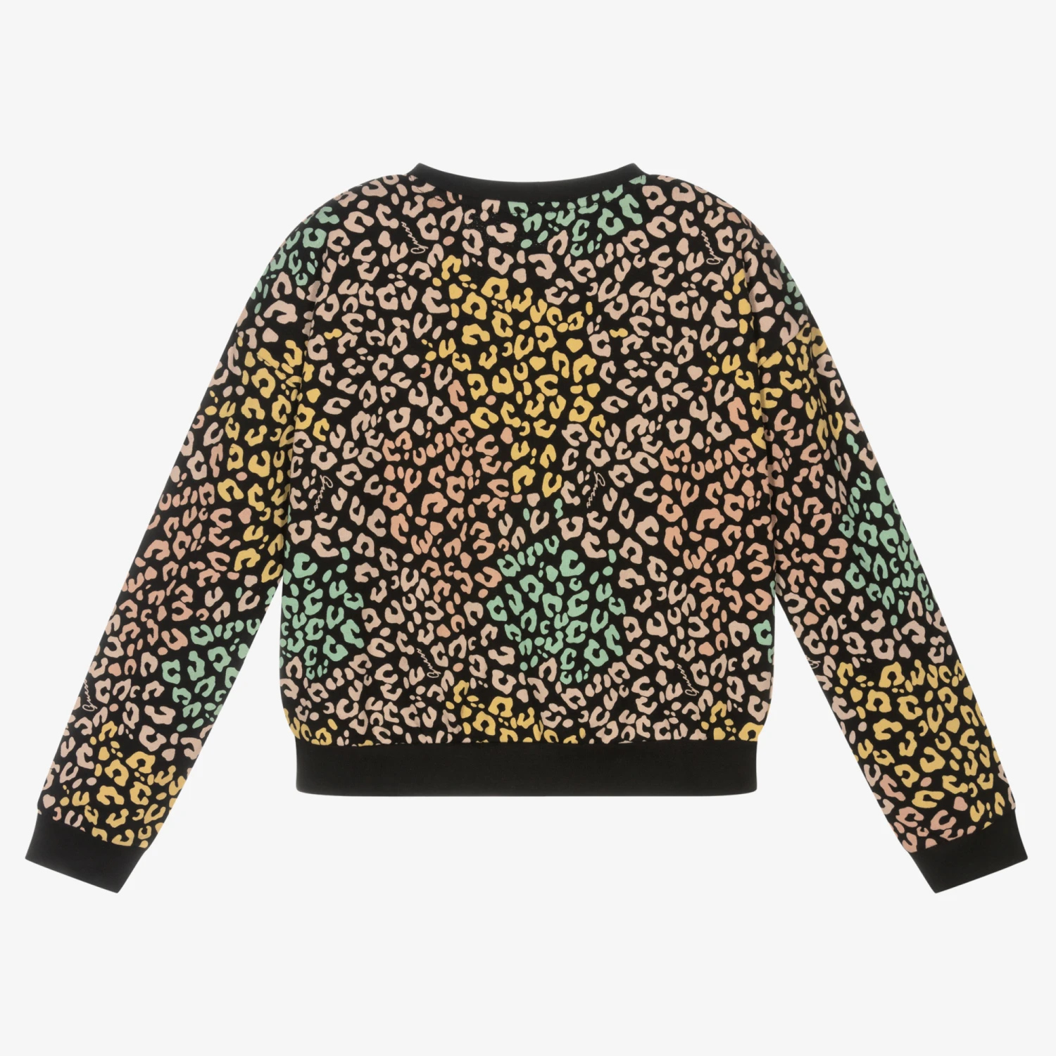 Guess Girls Black Cropped Sweatshirt - Image 2