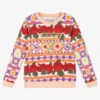 Guess Girls Geometric & Rose Print Sweatshirt