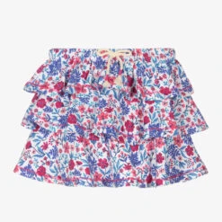 Hatley Floral Cotton Ruffle Skirt