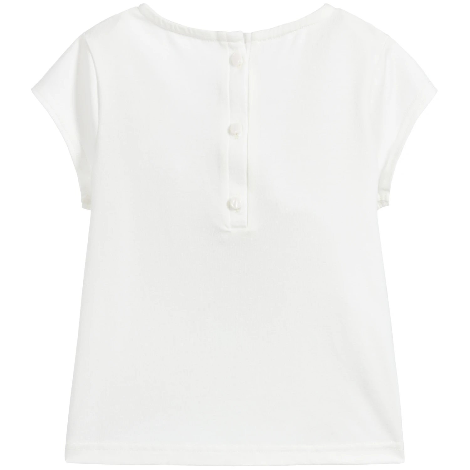 Hucklebones London Ivory Cotton & Modal T-Shirt - Image 3