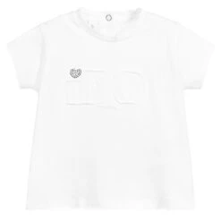 IDO Mini Girls White Cotton T-Shirt