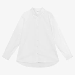 IDO Junior Girls White Long-Length Shirt