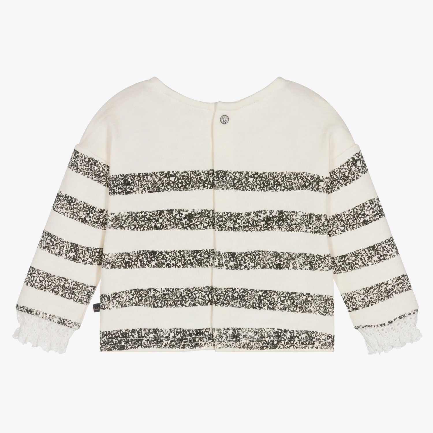 IKKS Girls Ivory Floral Sweatshirt - Image 2