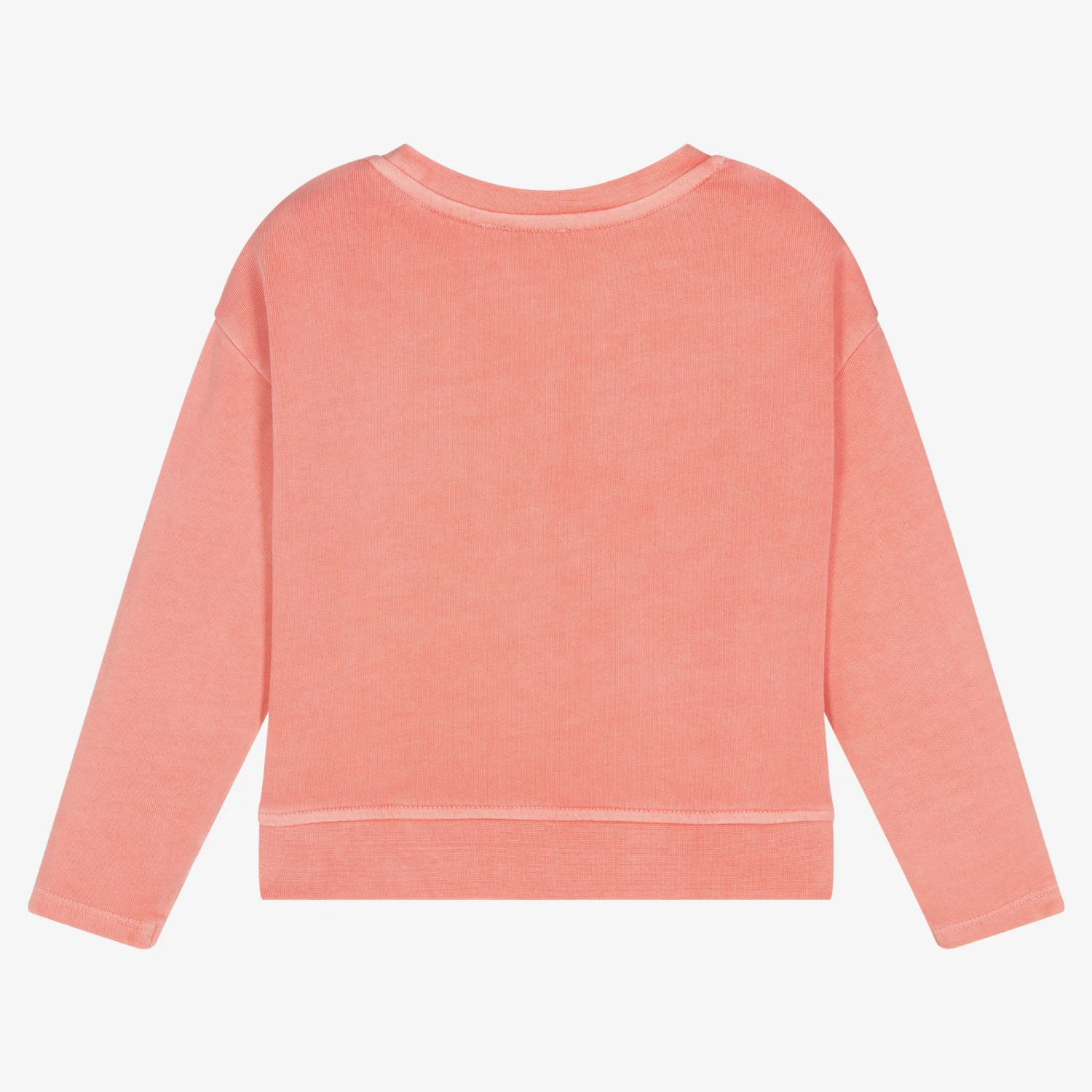 IKKS Girls Orange Cotton Sweatshirt - Image 2