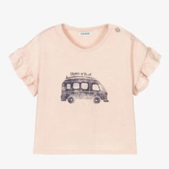IKKS Girls Pink Camper Van T-Shirt