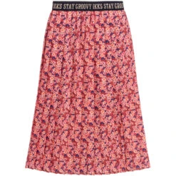 IKKS Pink Floral Pleated Skirt