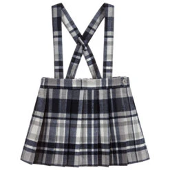 Il Gufo Girls Blue Tartan Skirt