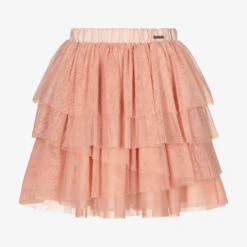 Jessie And James London Girls Pink Tulle Layered Skirt