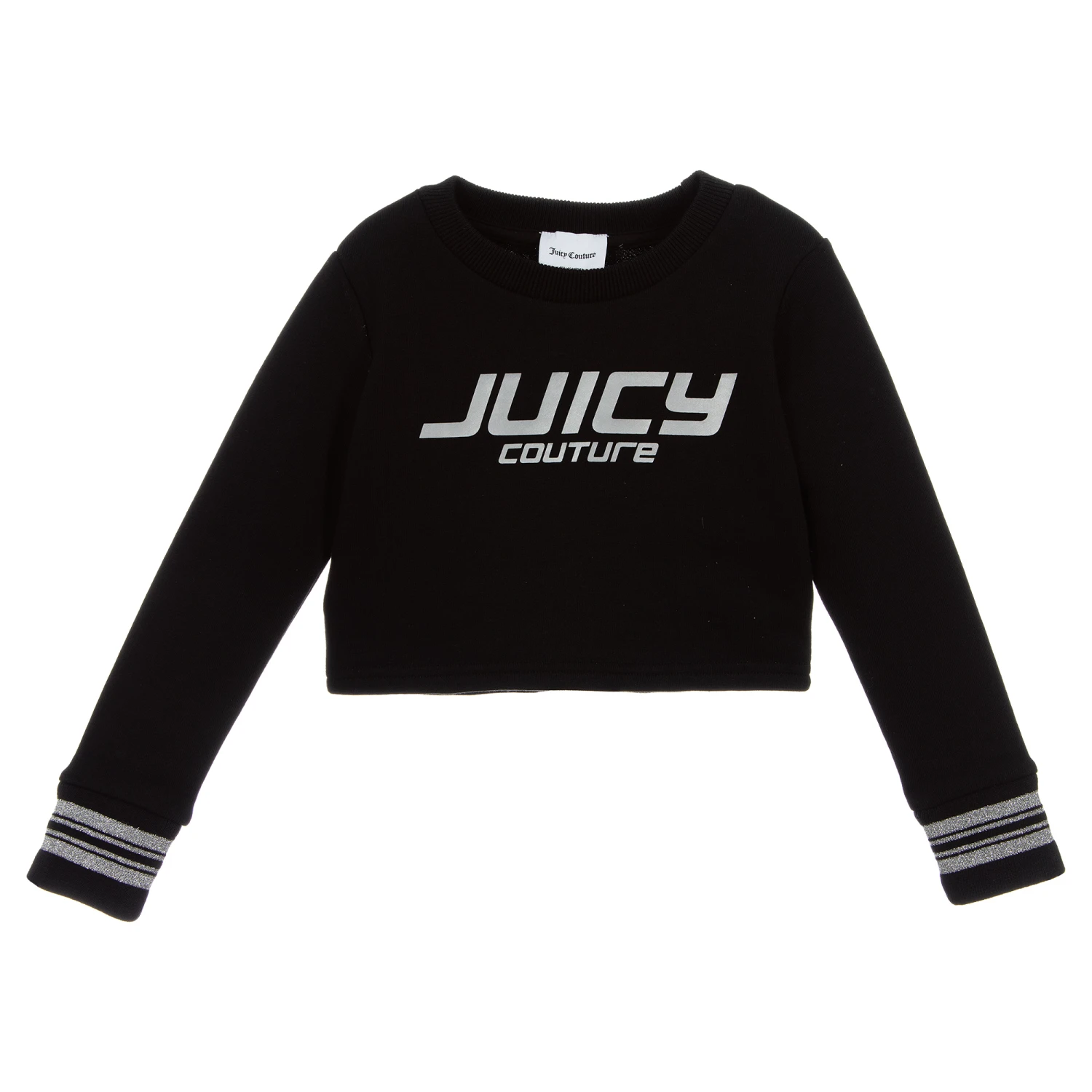 Juicy Couture Black Cropped Sweatshirt