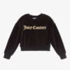 Juicy Couture Cropped Black Velour Top