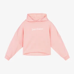 Juicy Couture Girls Pink Cotton Hoodie