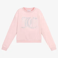 Juicy Couture Girls Pink Velour Sweatshirt
