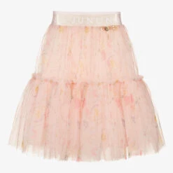 Junona Pink Floral Tulle Skirt