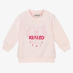 KENZO KIDS Girls Pink Tiger Sweatshirt