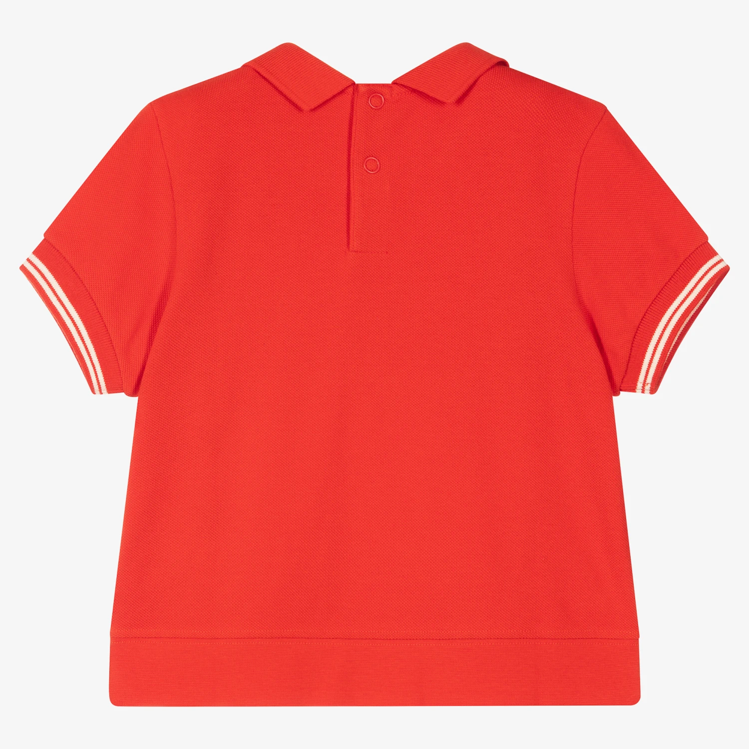 Lacoste Girls Red Cotton Polo Shirt - Image 3
