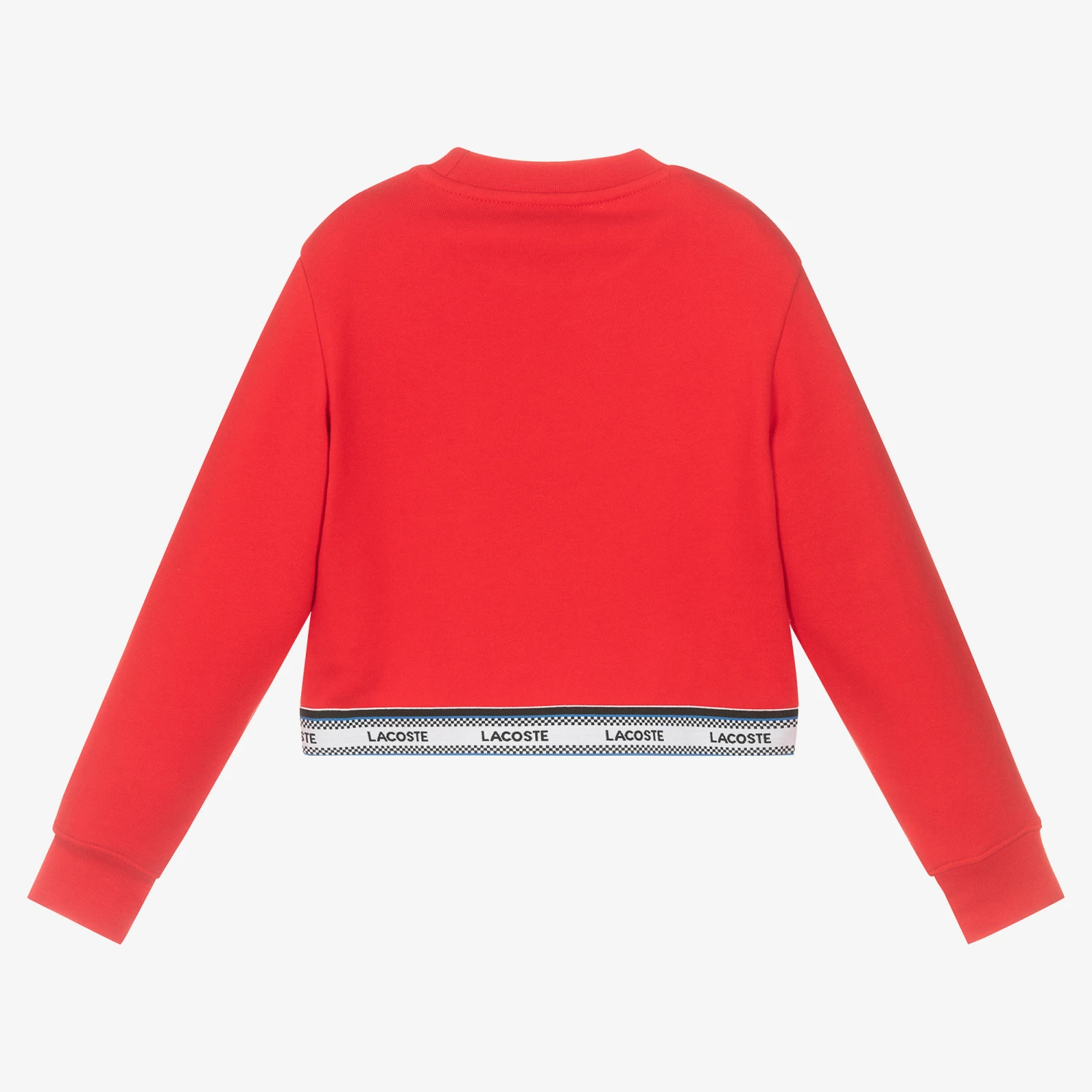 Lacoste Girls Red Cotton Sweatshirt - Image 2