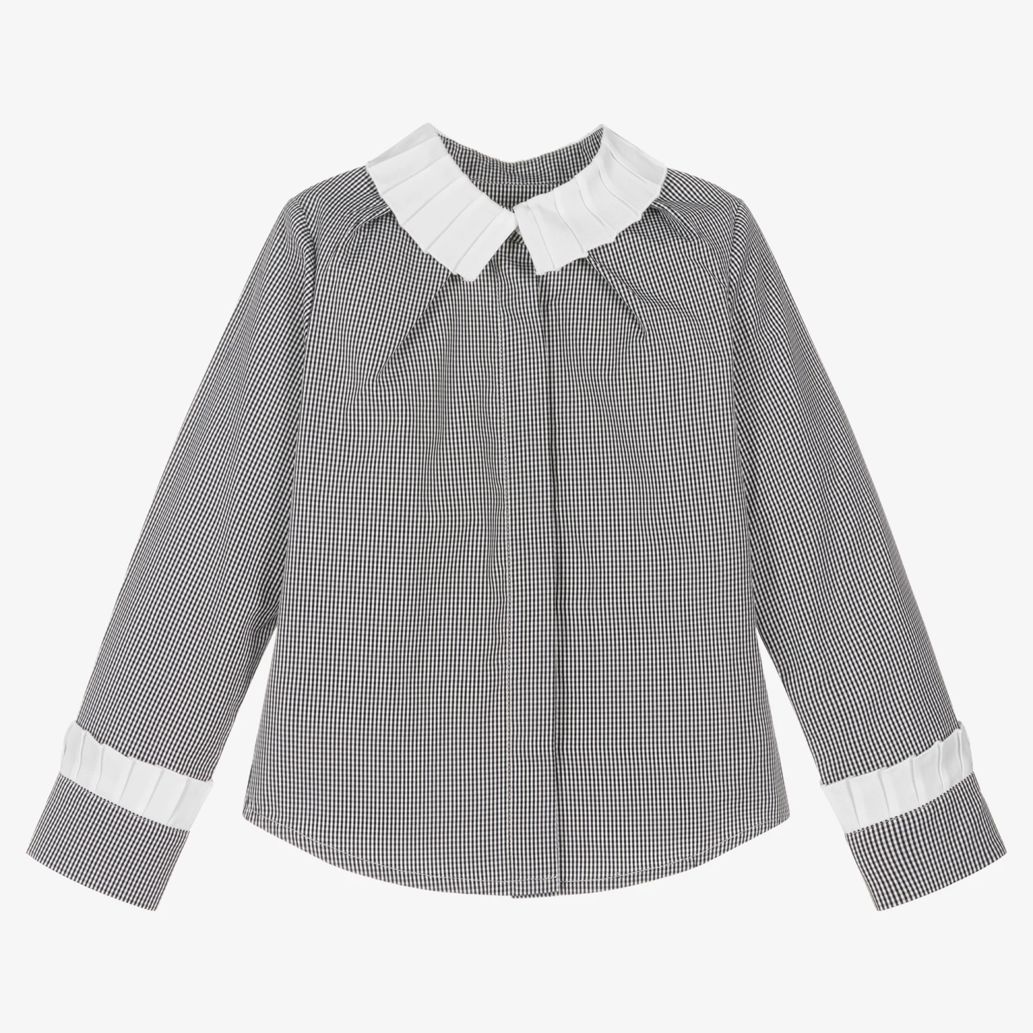 Lapin House Black & White Check Blouse