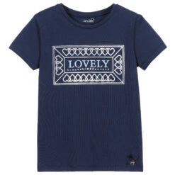 Le Chic Blue & Silver Cotton T-Shirt