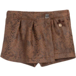 Le Chic Brown Snake Print Skort
