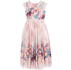 Lesy Pink Floral Top & Skirt Set