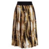 Loredana Gold & Black Pleated Skirt